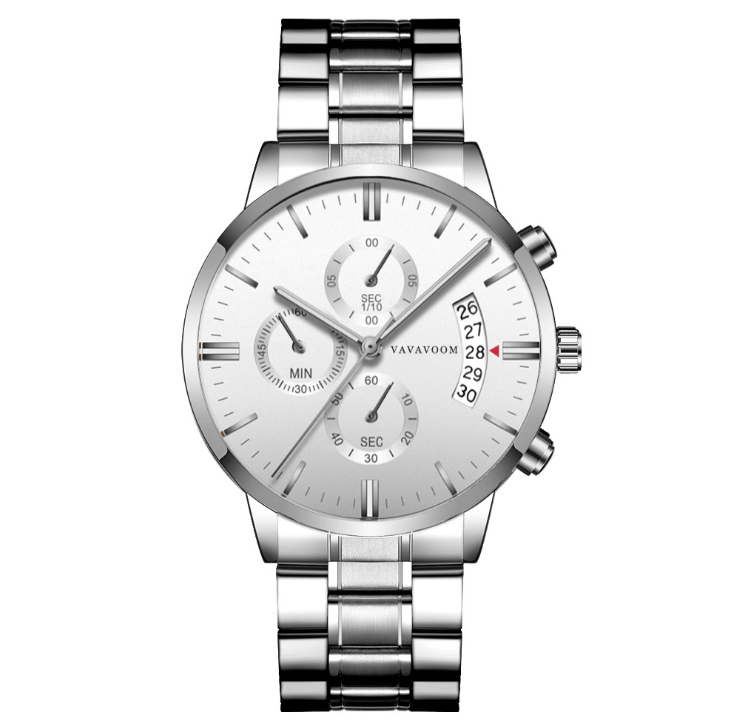 Premium Men\'s Stainless Steel Watches with Business Leisure Calendar Quartz Watches Waterproof Black Refined Steel Watches - Watch from Empire of LaTz - Only £30! Explore at Empire of LaTz