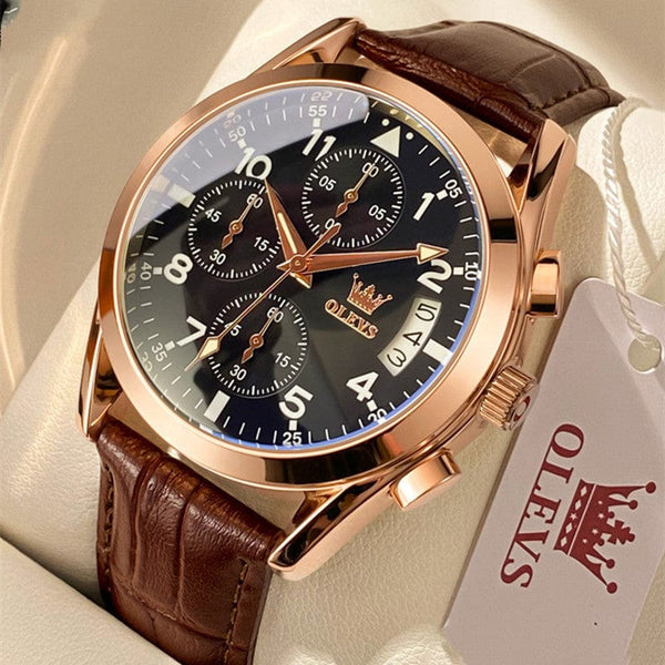 Premium OLEVS Luxury Mens Watches Waterproof Luminous Quartz - Watch from Empire of LaTz - Only £95! Explore at Empire of LaTz