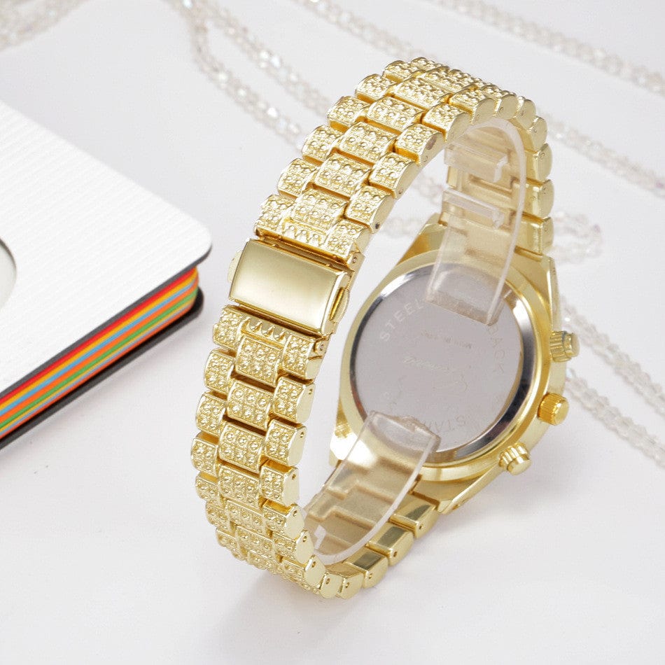 Premium Women Crystal Quartz Analog Wrist Watch Fashion Stainless Steel Geneva Luxury Reloj Hombre Montre Femme Sport Watches - Watch from Empire of LaTz - Only £19.99! Explore at Empire of LaTz
