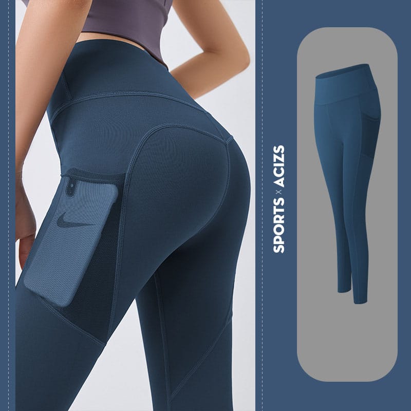Empire of LaTz Women's Sportswear Blue / 2XL Yoga Pants Women With Pocket Leggings Sport Girl Gym Leggings Women Tummy Control Jogging Tights Female Fitness Pants
