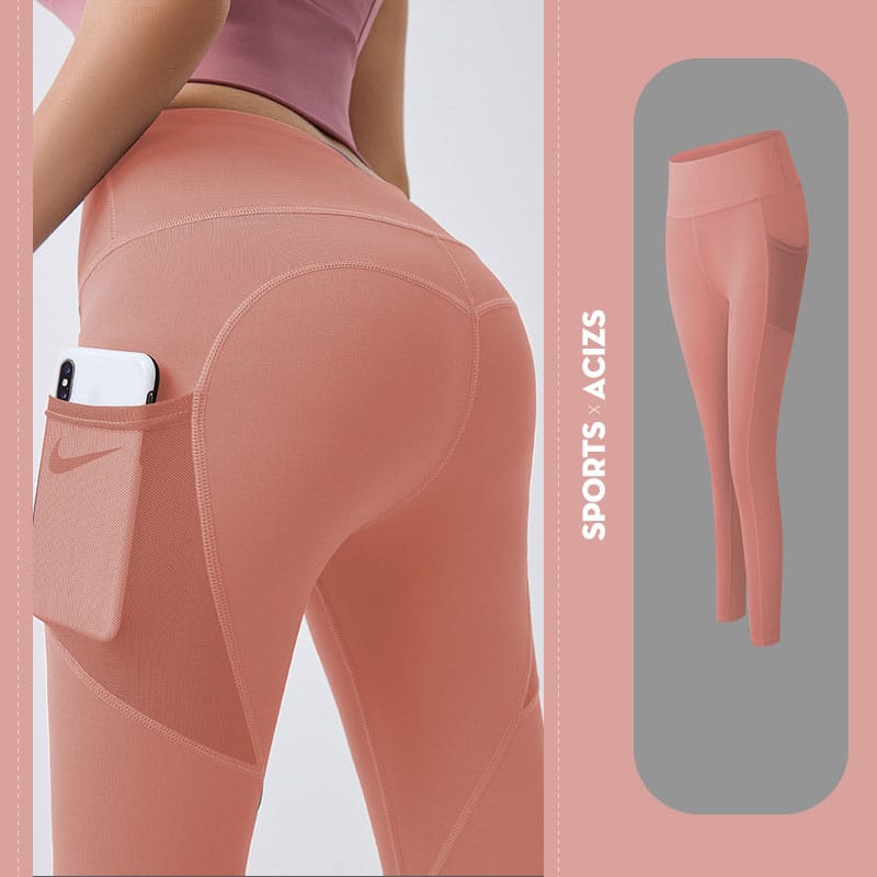 Empire of LaTz Women's Sportswear Pink / 2XL Yoga Pants Women With Pocket Leggings Sport Girl Gym Leggings Women Tummy Control Jogging Tights Female Fitness Pants