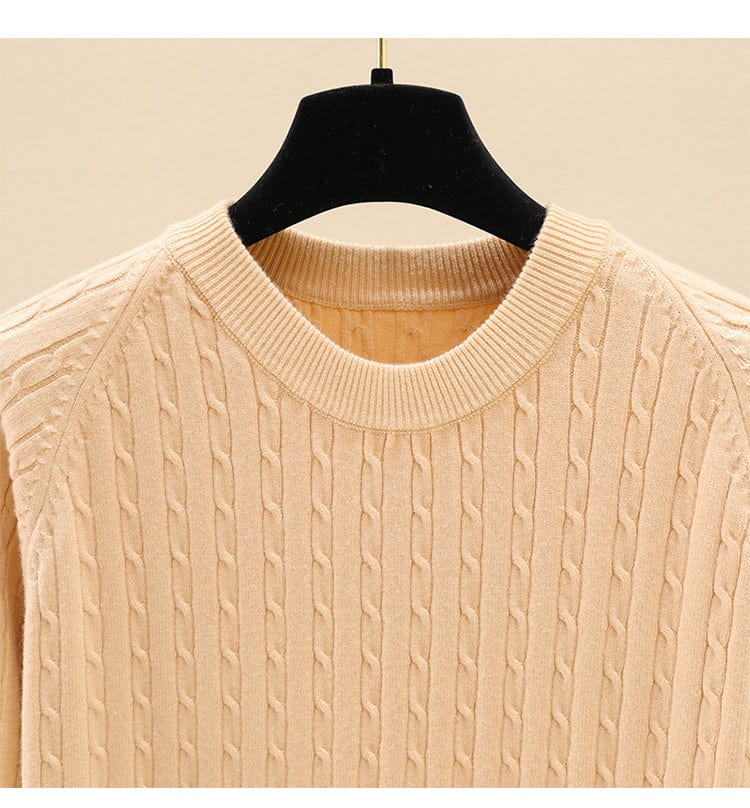 Premium Mid-length loose straight round neck twist knit dress - Womens Clothing from Empire of LaTz - Only £29.99! Explore at Empire of LaTz