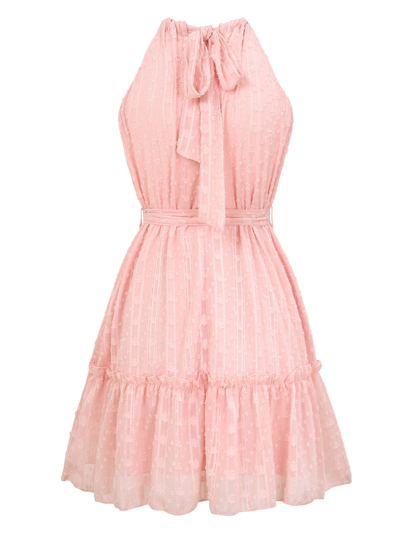 Premium Solid Color Halterneck Dress Summer Casual Lace Tie Waist Womens Clothing New Fashion Vacation Beach Dresses - Womens Dress from Empire of LaTz - Only £24.99! Explore at Empire of LaTz