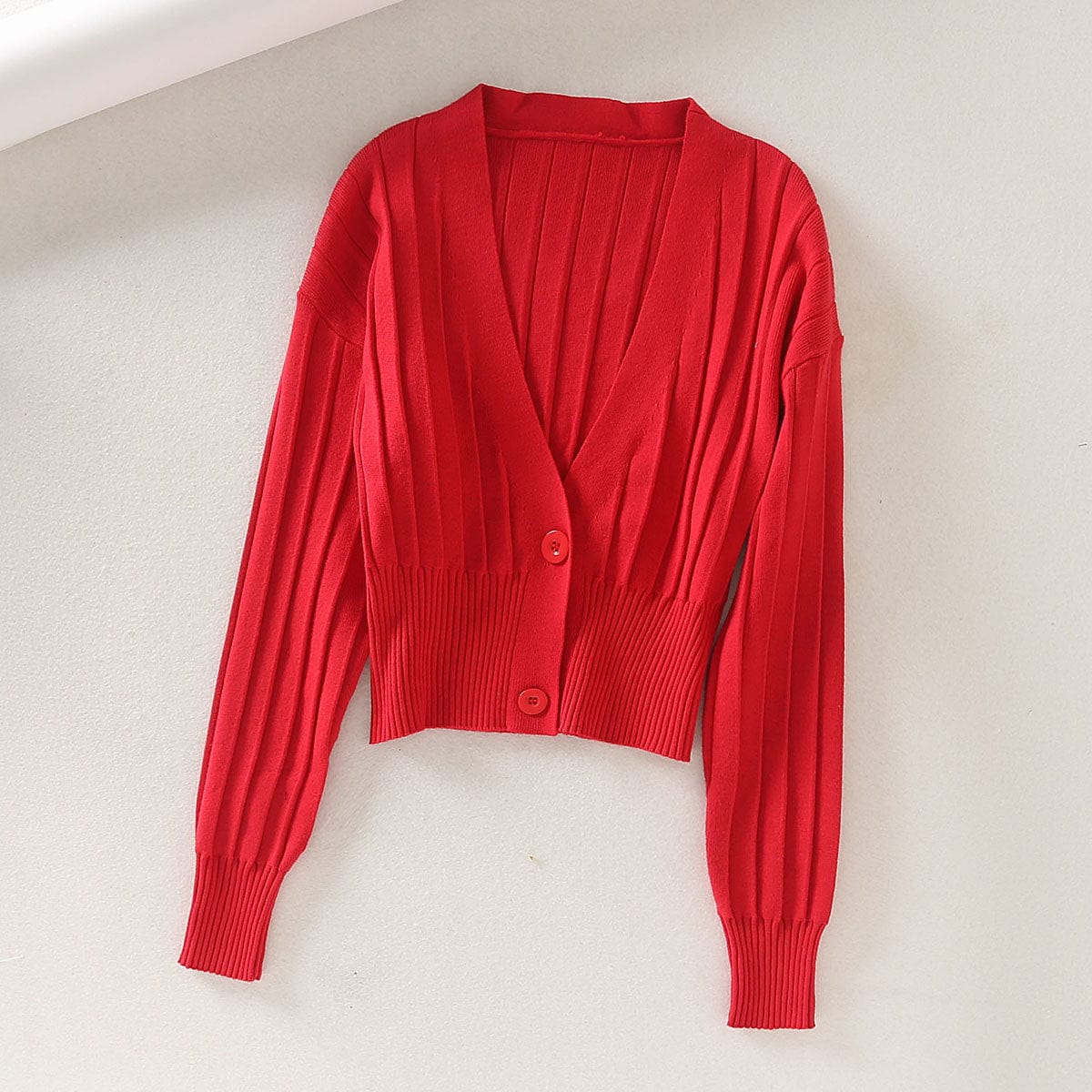 Premium V-neck women's knitted cardigan - womens jumpers from Empire of LaTz - Only £29.99! Explore at Empire of LaTz