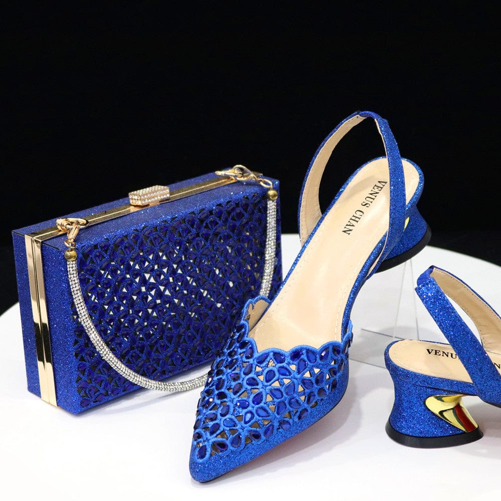 Premium Party Pointed Toe Women's Shoes Back Empty Elastic Band Diamond Face Square Crystal Bag - Womens Shoes & Boots from Empire of LaTz - Only £121.94! Explore at Empire of LaTz