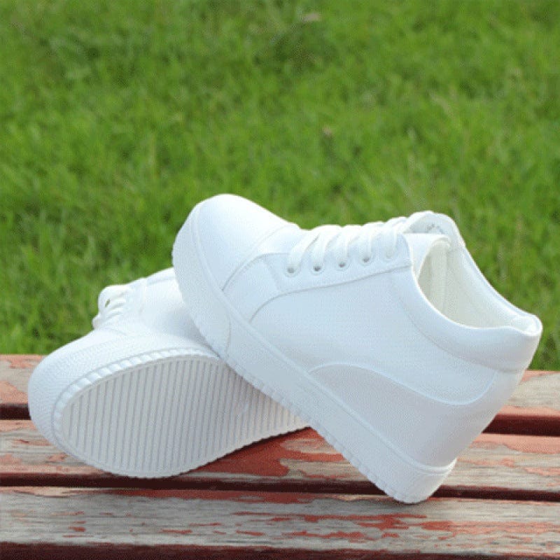 Premium New Versatile Breathable White Shoes For Women Inner Height Increasing Casual Shoes - Womens Shoes & Boots from Empire of LaTz - Only £17.99! Explore at Empire of LaTz