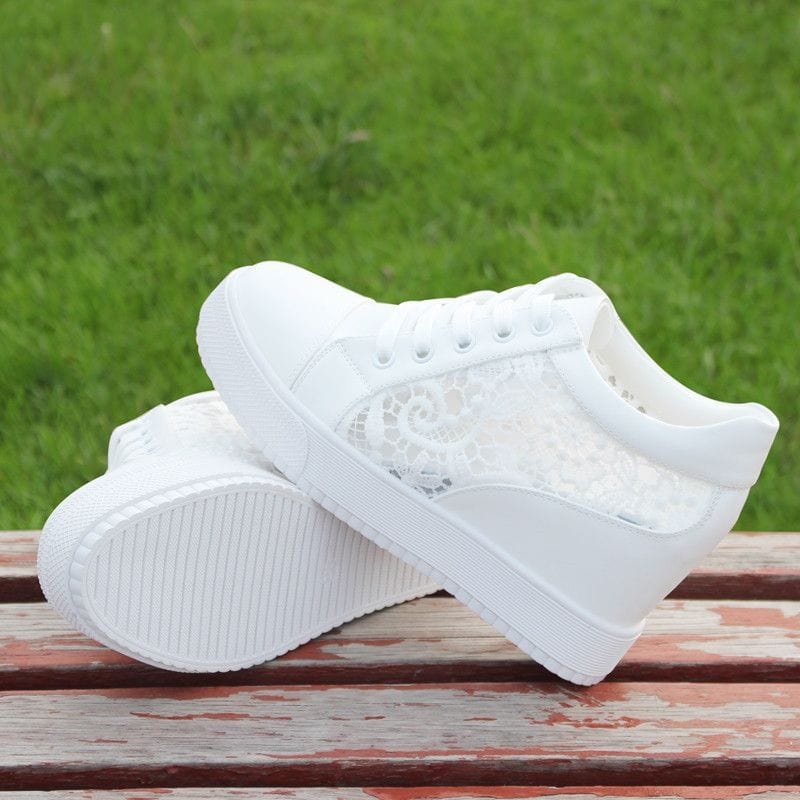 Premium New Versatile Breathable White Shoes For Women Inner Height Increasing Casual Shoes - Womens Shoes & Boots from Empire of LaTz - Only £17.99! Explore at Empire of LaTz
