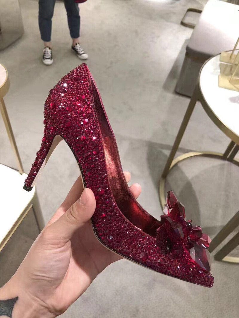 Premium Women's Fashion Casual Pointed Toe Rhinestone High Heels - Womens Shoes & Boots from Empire of LaTz - Only £76.86! Explore at Empire of LaTz