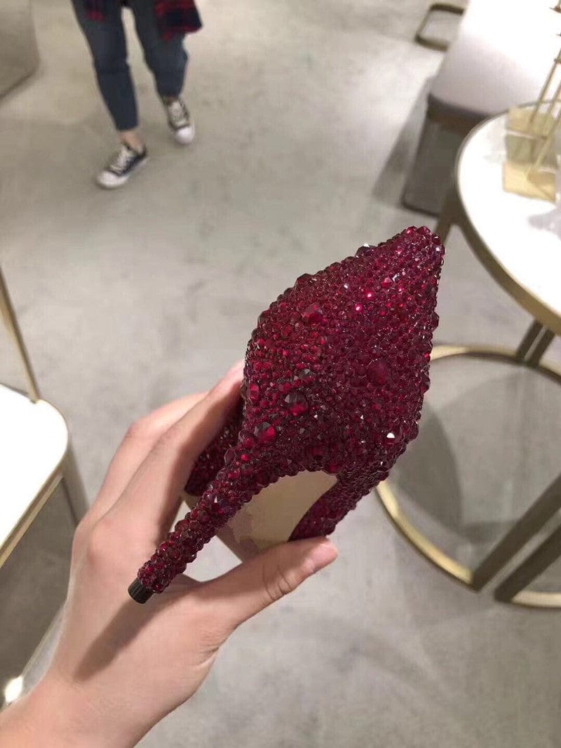 Premium Women's Fashion Casual Pointed Toe Rhinestone High Heels - Womens Shoes & Boots from Empire of LaTz - Only £76.86! Explore at Empire of LaTz
